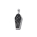 Skull Coffin Pendant Necklace — Stainless Steel