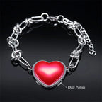 Heart Pendant Necklace Set — Stainless Steel