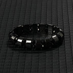 Hematite Therapy Stretch Bracelet — Mixed Metal