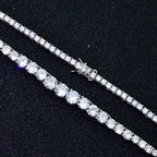 NUOYA Hip Hop Tennis Bracelet Iced Out AAAAA CZ Diamond Star Chain Bling White Gold Plated Jewelry luxury Gift Women Men
