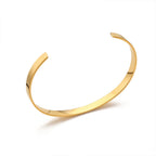 Minimalist Skeleton Cuff Bracelet — Stainless Steel