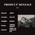 Odin Norse Rune Couple Ring — Stainless Steel
