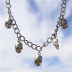 Skull Choker Pendant Necklace — Gothic Statement