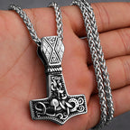Original Viking Stainless Steel Thor Hammer Multiple Styles Domineering Unisex Necklace Pendant Boyfriend Gift