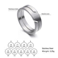Skyrim Fashion Simple Stainless Steel Couple Ring for Men Women Casual Finger Rings Jewelry Engagement Anniversary Gift 2025 New
