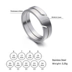 Skyrim Fashion Simple Stainless Steel Couple Ring for Men Women Casual Finger Rings Jewelry Engagement Anniversary Gift 2025 New