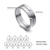 Minimalist Stainless Steel Couple Ring — His & Hers