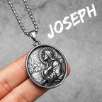 Virgin Mary Cross Pendant — Stainless Steel