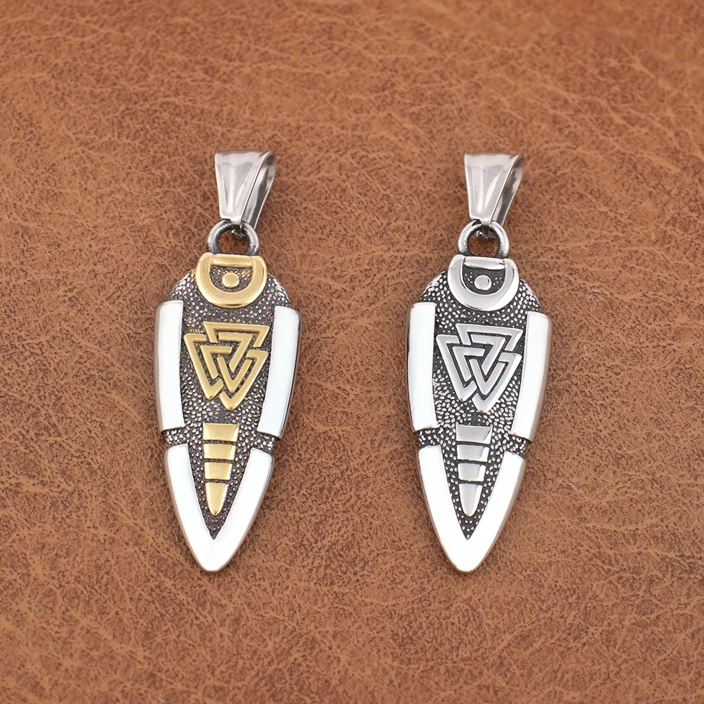 Odin Rune Viking Stainless Steel Pendant Necklace