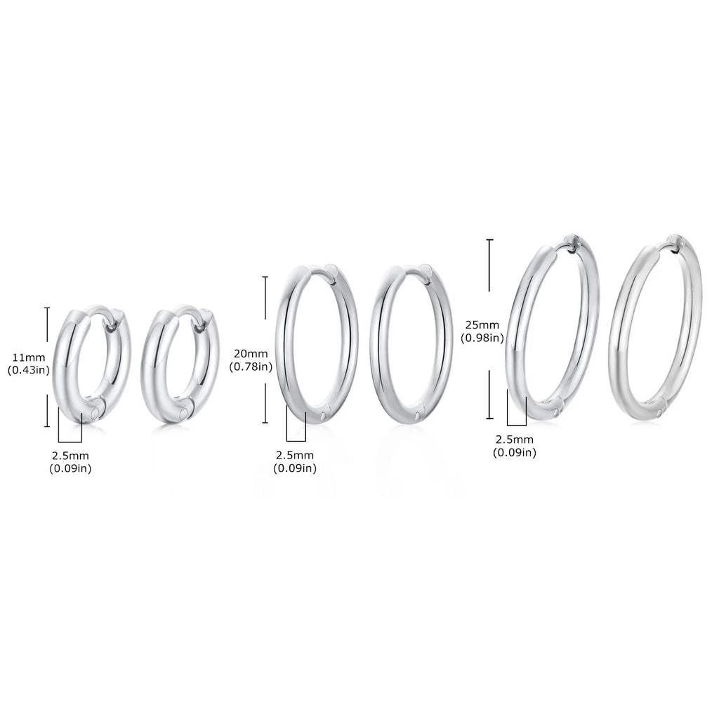 Minimal Hoop Earring — Stainless Steel