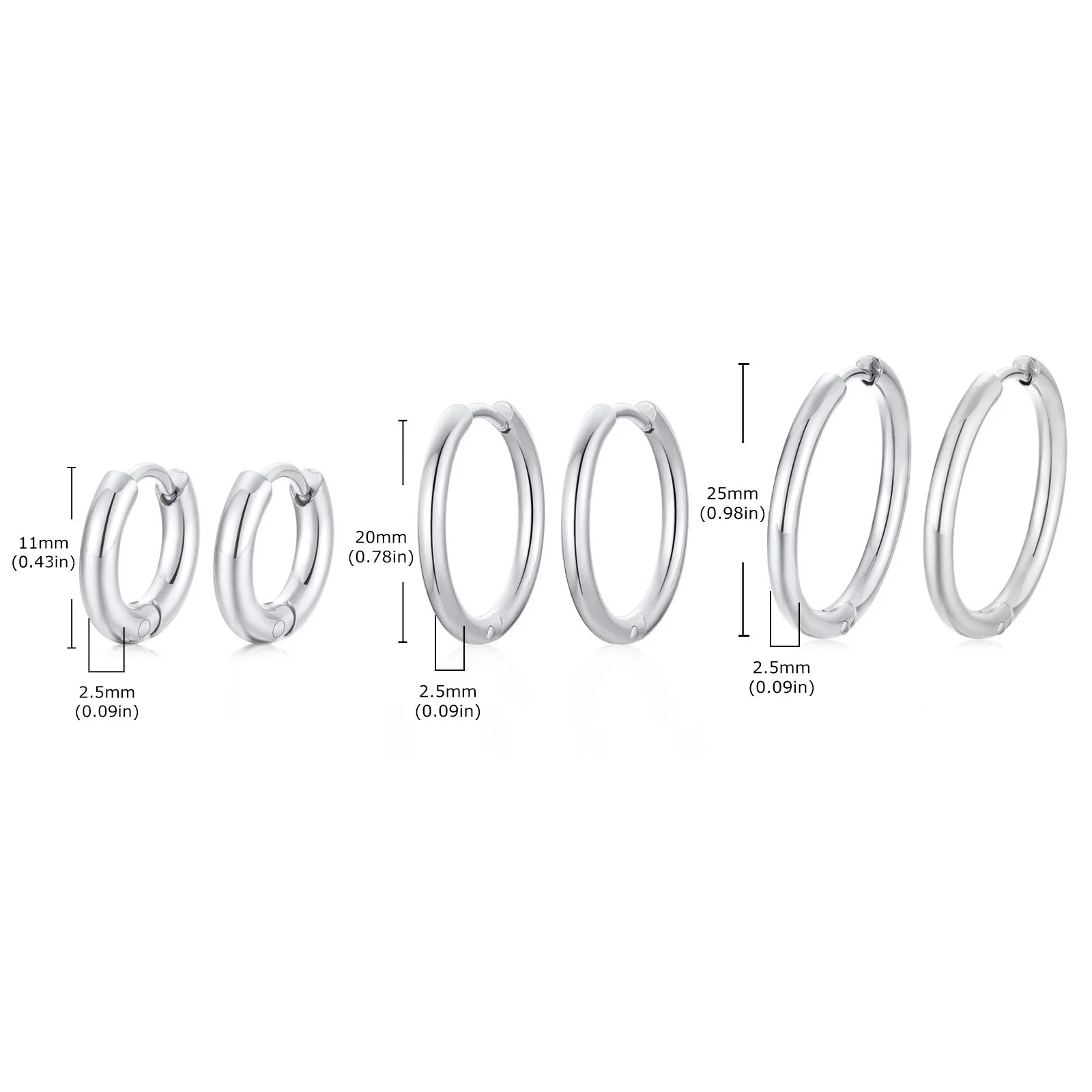 Minimal Hoop Earring — Stainless Steel
