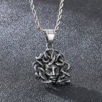 Fongten Religious Stainless Steel Pendant Necklace for Men Portrait Queen Maria Weird Gothic Collar Fashion Jewelry Gifts