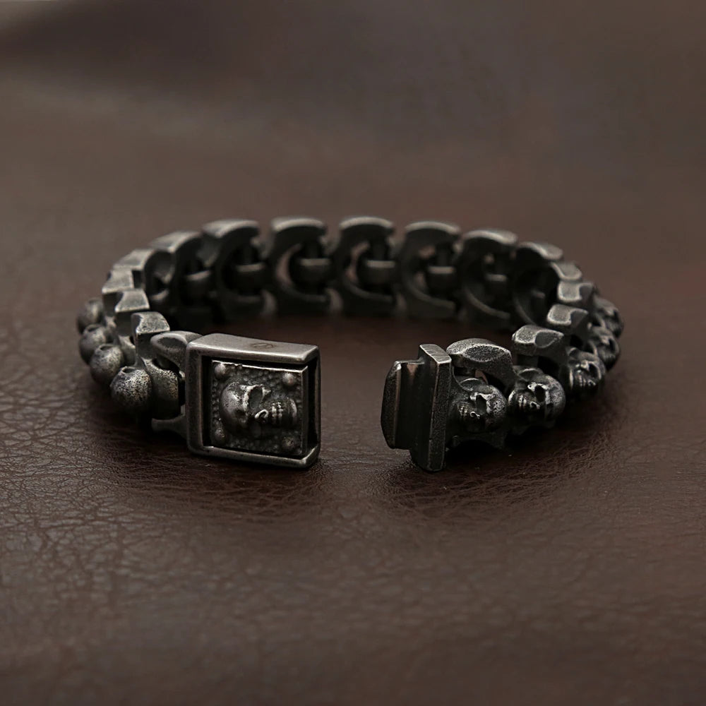 Skull Bracelet — 316L Stainless Steel