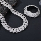 Luxury Jewelry 22mm Diamond Chain Men Iced Out Bling CZ Silver/Gold Plated Rapper Hip Hop Thick Cuban Link Necklace Gift for Boy