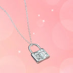 925 Sterling Silver Romantic Lock Lovely Necklace for Women Fashion Wedding Party Couple Gift High Quality Jewelry