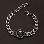 Medieval Norse Viking Rune Wolf Bracelet Man Stainless Steel Valknut Witch Knot Compass Bracelet for Men Scandinavian