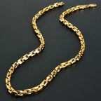 Dubai 18k Gold-Plated Hiphop Link Chain Necklace For Women Man Statement Gold Color Choker Classic Trendy Wedding Party