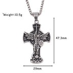 Classic St. Michael Cross Necklace — Stainless Steel