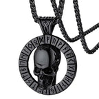 Skull Pendant Necklace — Stainless Steel Gothic