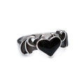 Heart Demon Black Ring Vintage Angel Wings Gothic