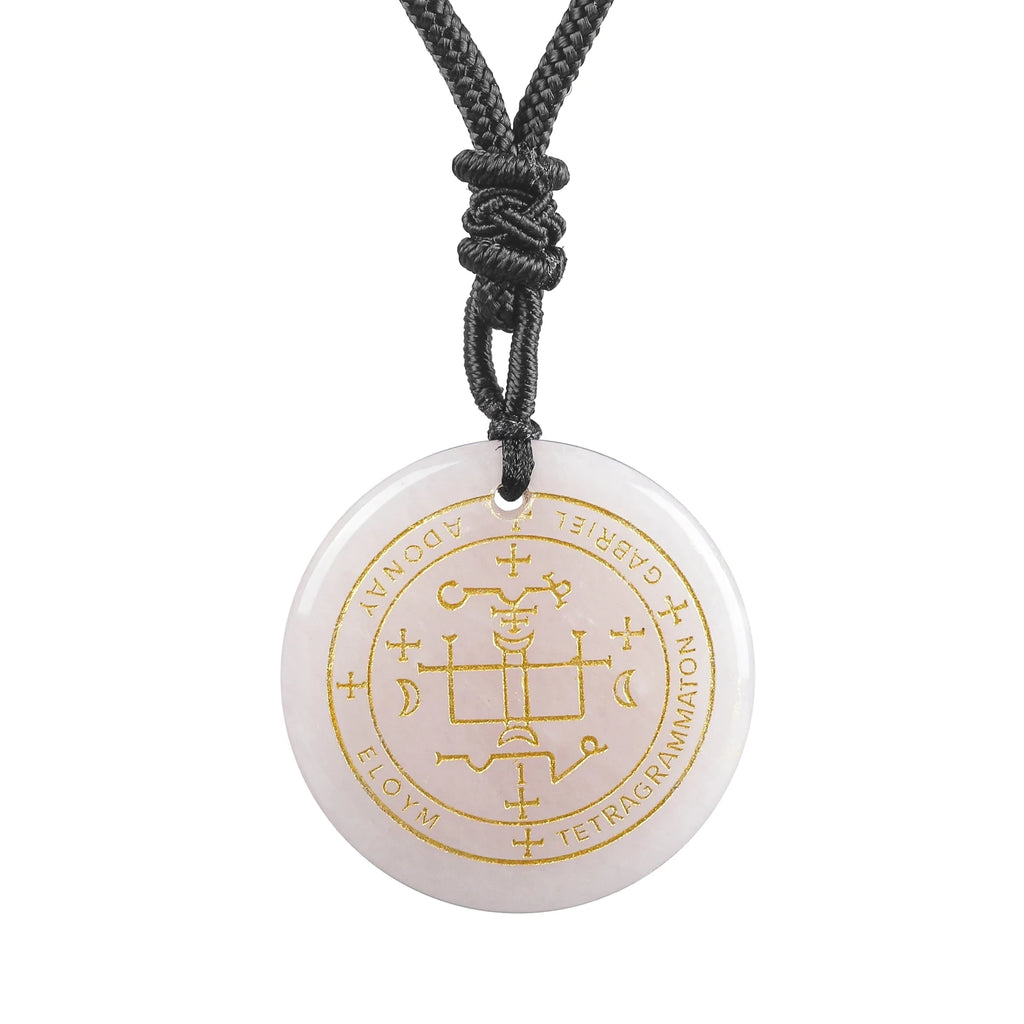 Iced Out Archangel Gabriel Pendant Necklace 30mm