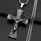 Cross Jesus Christ Silver Pendant Crucifix Religious