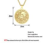 Memento Mori Stoic Skull Pendant Necklace — Stainless