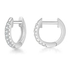 Iced Out Hoop Earrings Stainless Steel CZ