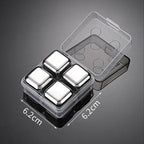 Reusable Whiskey Stones Stainless Steel Ice Cubes Quick-Freeze Wine Cooler Food Grade Metal Pellets Beer Cooler Bar