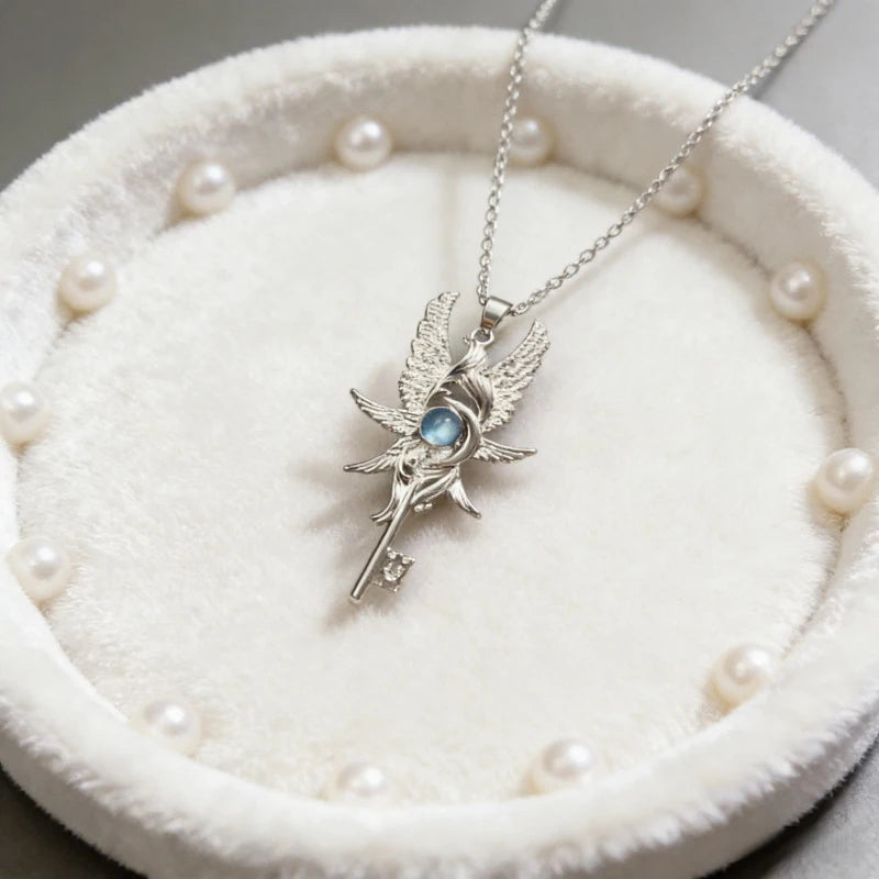 Iced Out Angel Pendant Necklace