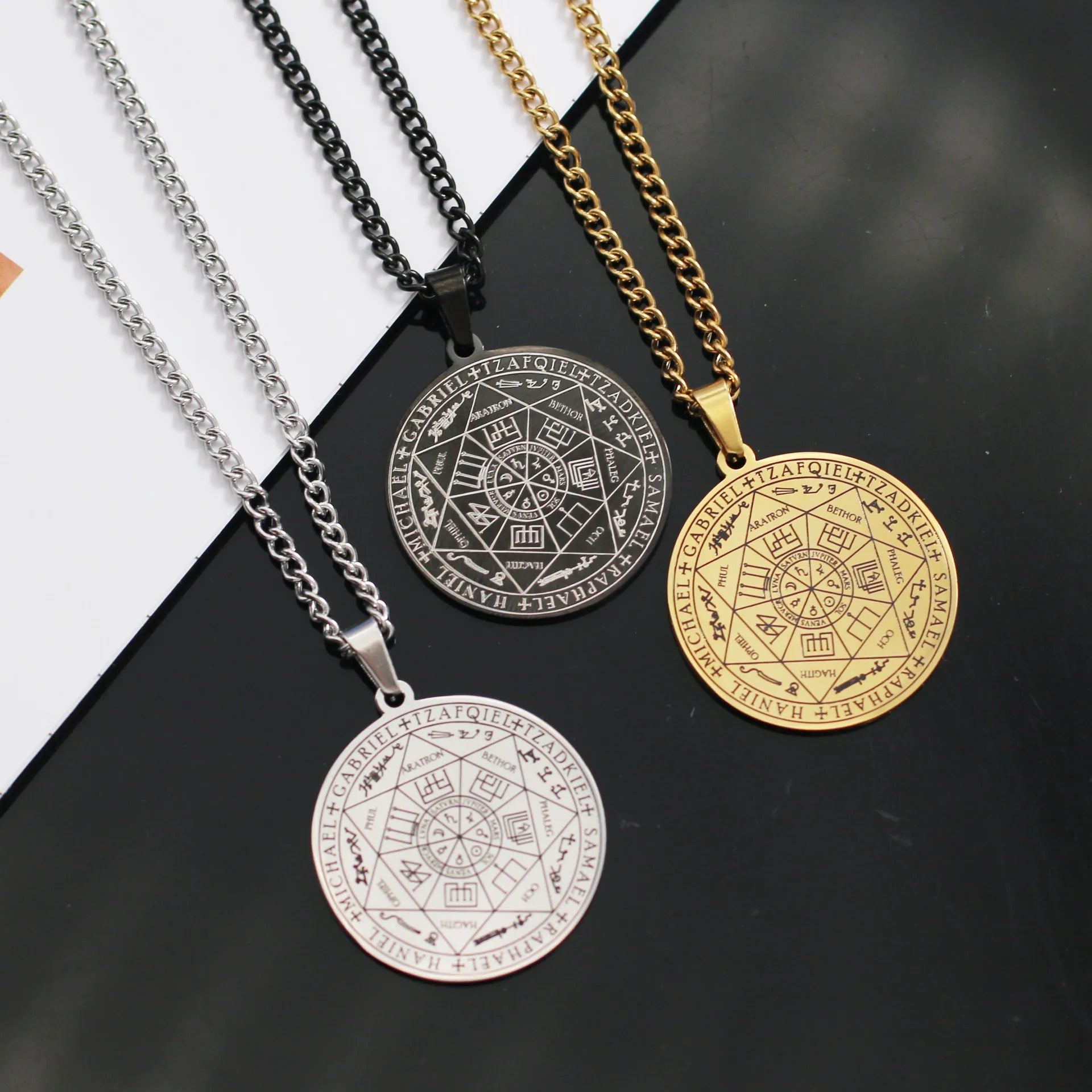 Steel Pendant Coin Solomon Religion