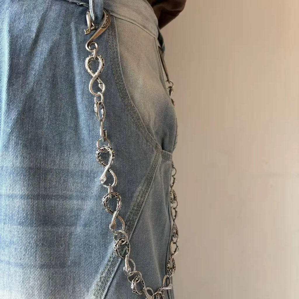 Gothic Infinity 8-Shaped Snake Pants Chain — Waist Bag Pendant