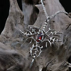 Iced Out Crown of Thorns Cross Pendant Necklace