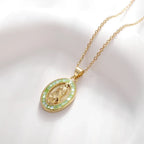 Stainless Steel Christian Virgin Mary Pendant Our Lady of Guadalupe Necklace Women's Religious Lucky Amulet Jewelry Gift