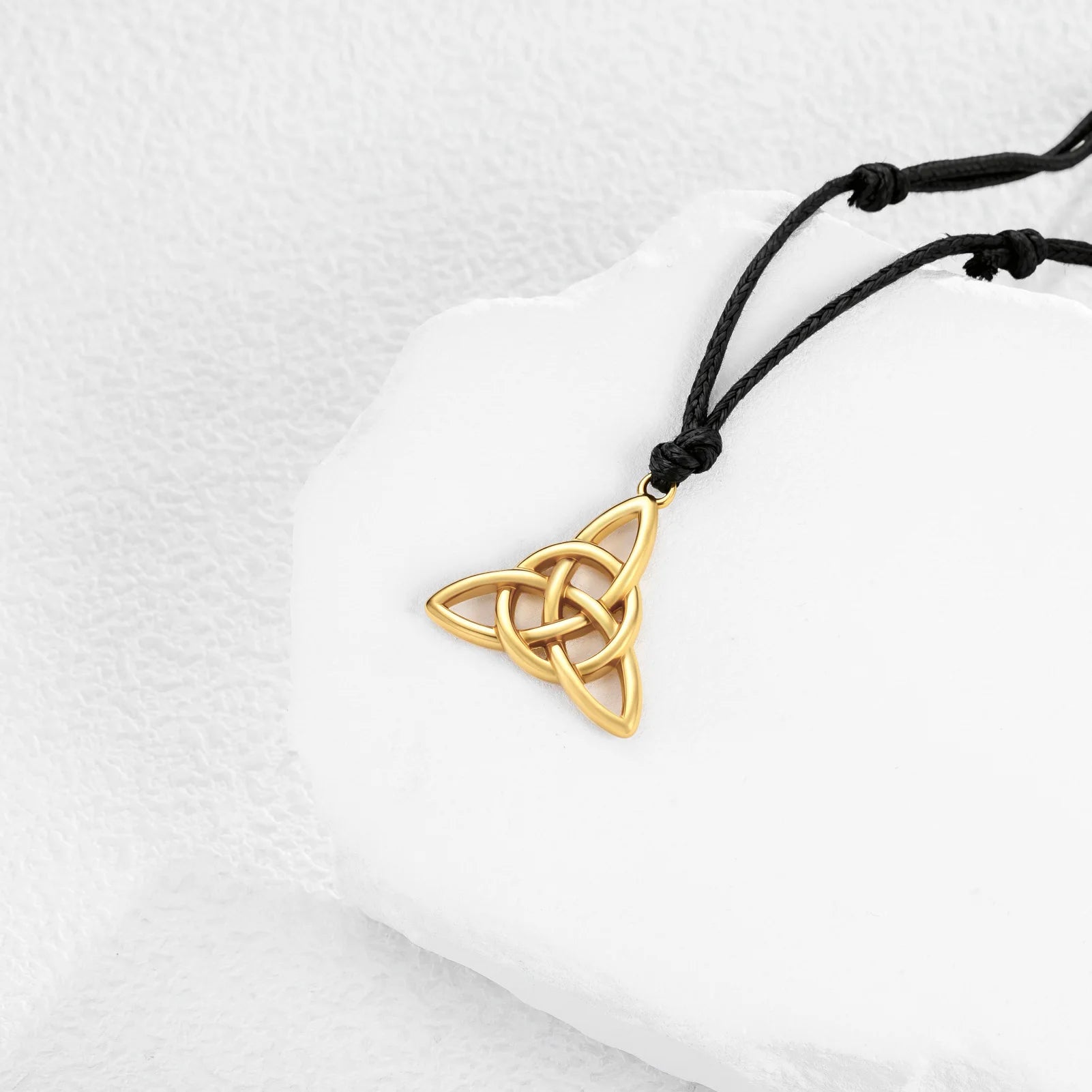Celtic Trinity Knot Choker Necklace — Steel