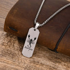 Zodiac Bar Pendant Necklace — Stainless Steel
