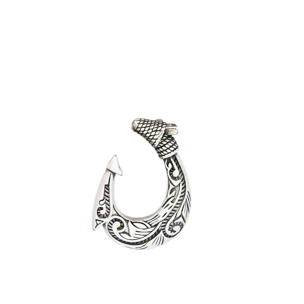 Viking Anchor Hook Pendant — Stainless Steel