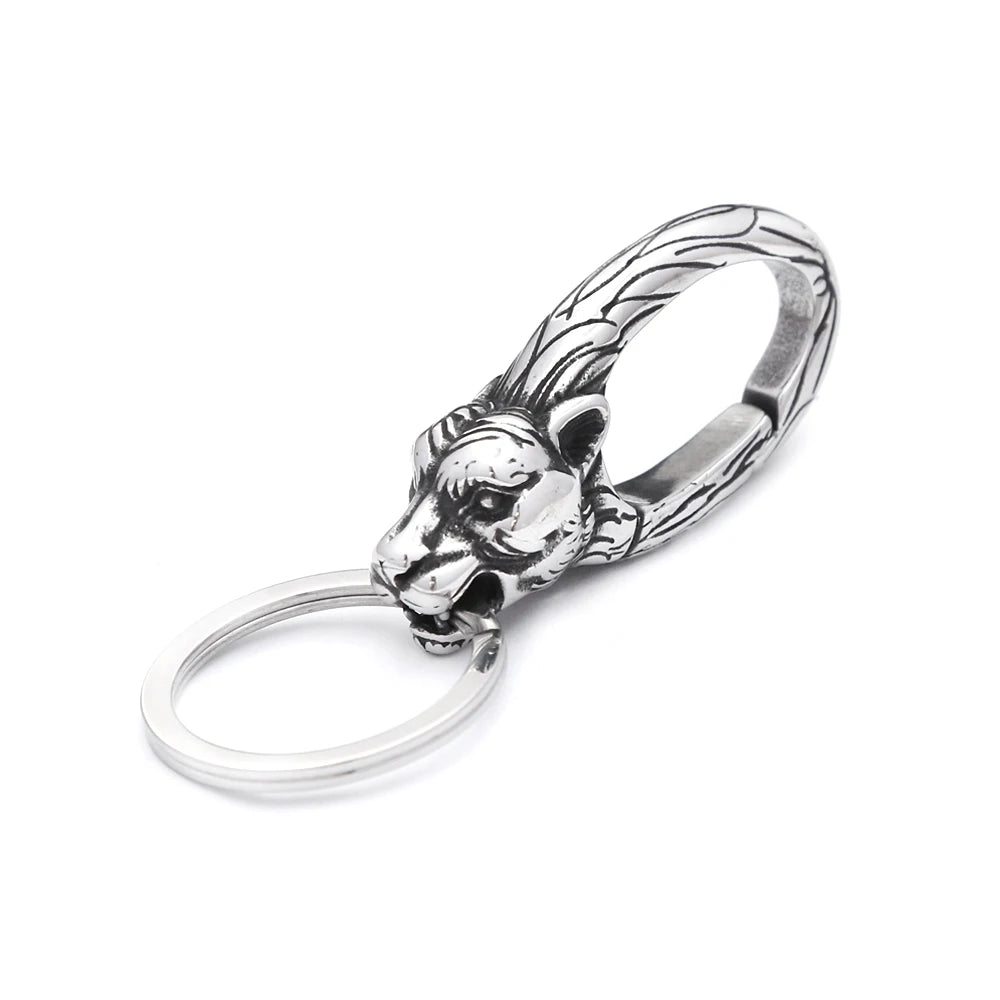 Dragon Head Keychain — 316L Stainless Steel