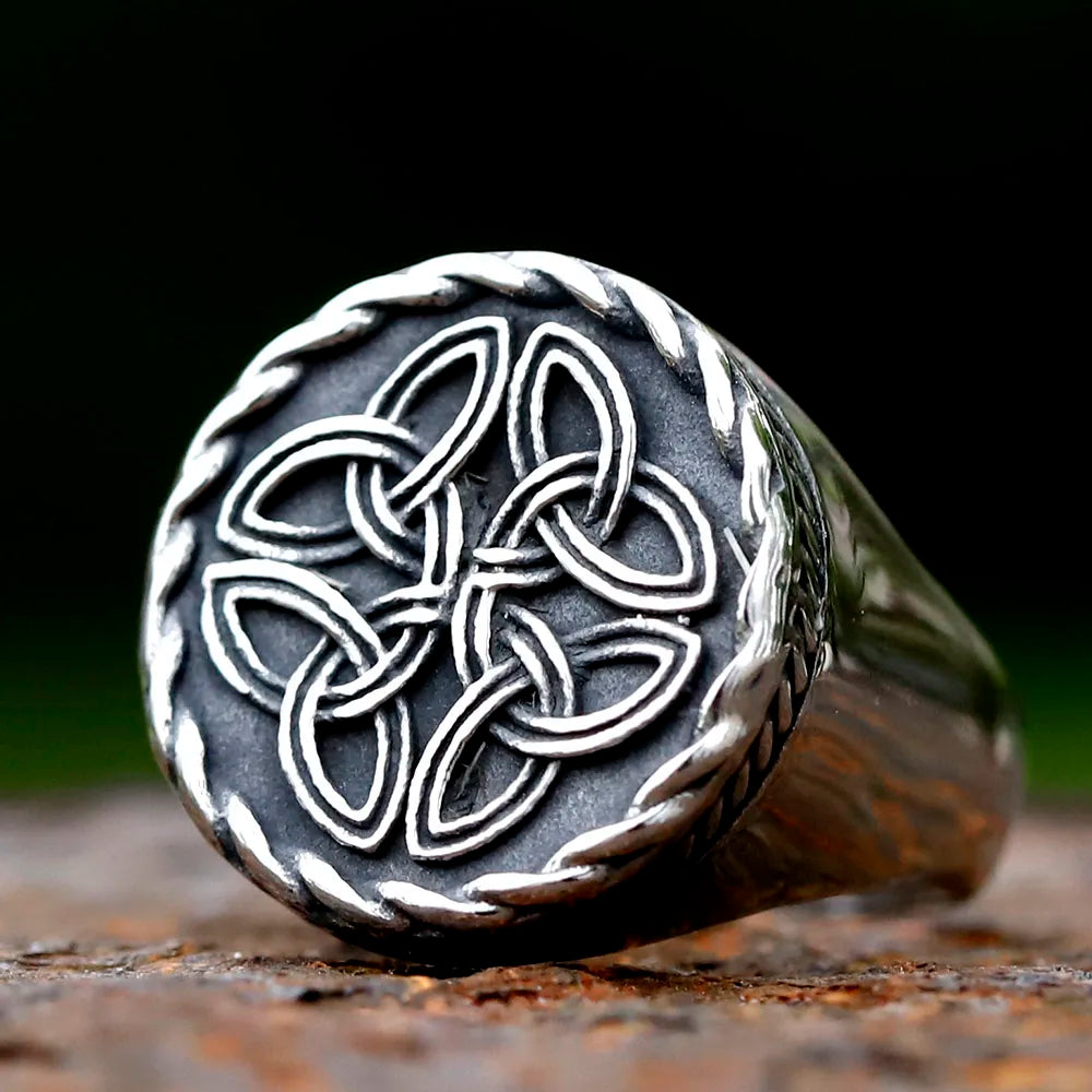 2023 NEW Men's 316L stainless steel rings Viking Celtic Knot Ring Amulet Vintage Scandinavn Jewelry Gifts free shipping