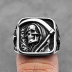 Grim Reaper Skull Ring — Stainless Steel