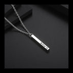 Minimal Long Pendant Necklace — Stainless