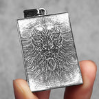 Double Sided Lion Head Men Necklaces Stainless Steel Pendant Chain Dog Tag Vintage Punk Jewelry Male Biker Accessories
