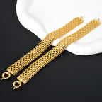 18MM Big Wide Chain For Men Women Bracelet Double Weaving Rolo Cable Curb Link Catenary Chain Fashion Thick Bangle