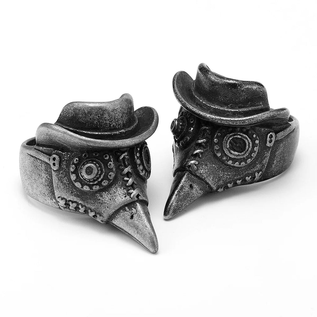 Skull Witch Ring Black Stainless Steel Gothic