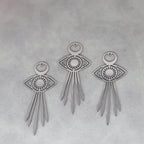 3pcs Eye of Horus Charms DIY Craft Tassels Earrings Necklace Jewelry Making Devil Eye Amulet Stainless Steel Pendant