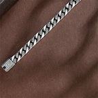OUYADI S925 Sterling Silver Men's Cuban Link Bracelet Vintage Eternal Vines Engraved Retro Masculine Wrist Jewelry Gift