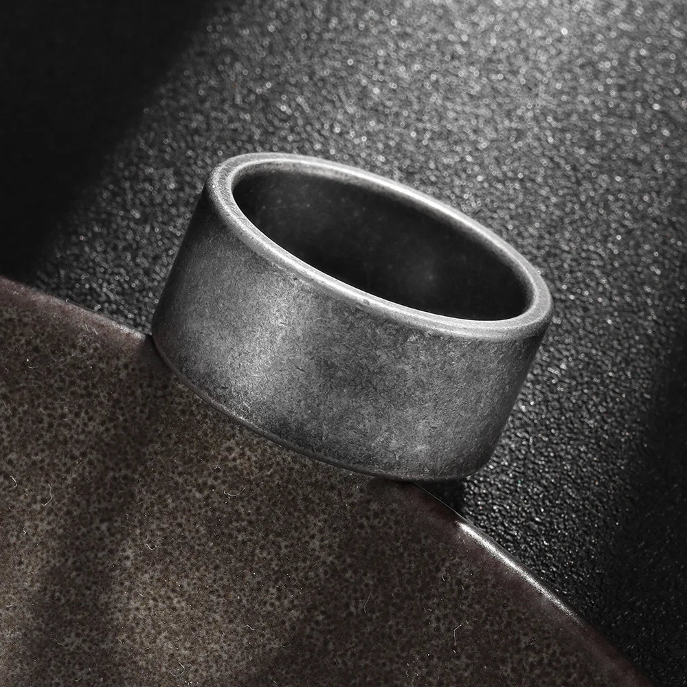Viking Steel Ring 316L Rune Signet Vintage