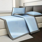 Summer Ice Silk Cooling Pad Breathable Jacquard Mattress Cover with Nonwoven Surface for College Student Dorm Bedroom