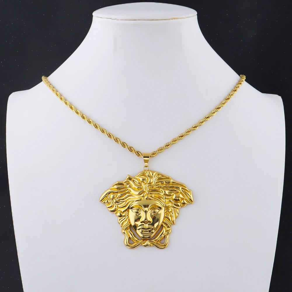 Gold-Tone Stainless Steel Pendant Necklace