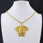 Gold-Tone Stainless Steel Pendant Necklace